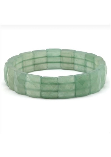 Gerçek Aventurin Taşı Doğal Taş Roleks Bileklik 18 cm