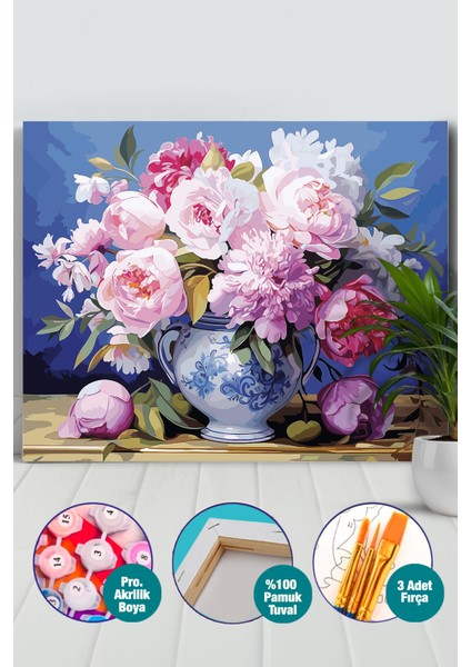 Çiçeklerin Gülüşü Sayılarla Boyama Seti