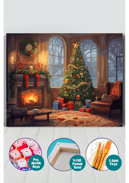 Noel Evi Sayılarla Boyama Seti