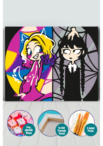 Wednesday Sayılarla Boyama Seti