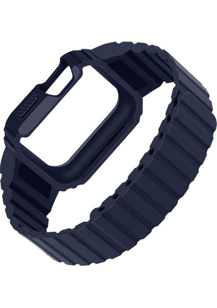 Apple Watch Ultra 2 3 49 mm Uyumlu Magnetik Silikon Kordon & Kasa Koruma 2 In 1 Darbe Emici Kayış fiyatları