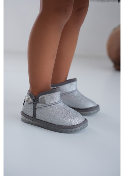 Aurora Kız Çocuk Bebek Simli Kışlık Taba Günlük Bot - Ortopedik Kaymaz Taban Sıcak Tutan Rahat Bot fırsatları