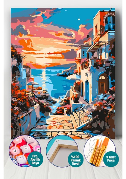 Günbatımı Sayılarla Boyama Seti