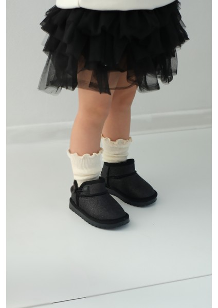 Aurora Kız Çocuk Bebek Simli Kışlık Taba Günlük Bot - Ortopedik Kaymaz Taban Sıcak Tutan Rahat Bot indirimleri