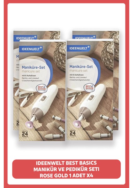 Ideenwelt Best Basics Manikür ve Pedikür Setı Rose Gold 1 Adet X4 Adet