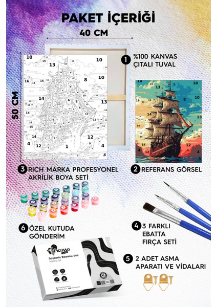 Korsan Gemisi Sayılarla Boyama Seti fiyatları