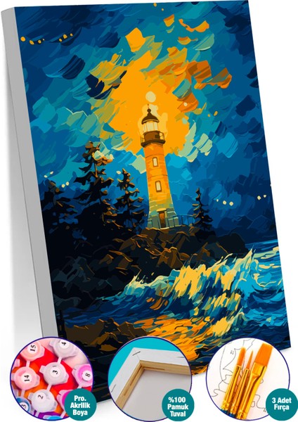 Deniz Feneri Sayılarla Boyama Seti