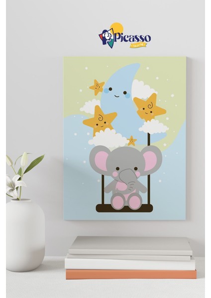 Küçük Fil ve Yıldızlar Sayılarla Boyama Seti modelleri