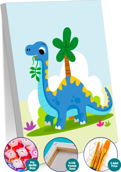 Obur Dinozor Sayılarla Boyama Seti