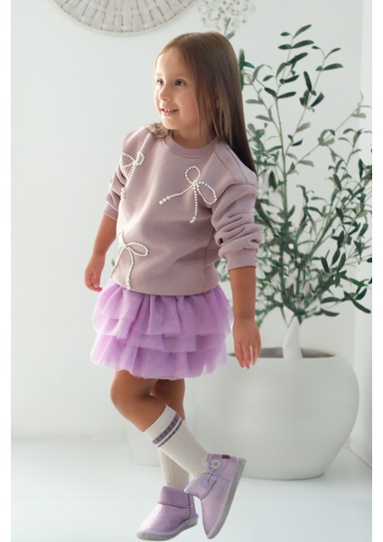 Aurora Kız Çocuk Bebek Simli Kışlık Taba Günlük Bot - Ortopedik Kaymaz Taban Sıcak Tutan Rahat Bot fırsatları