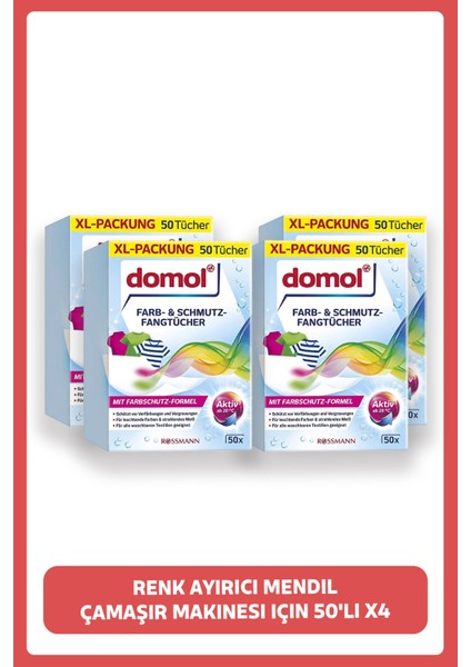 Renk Ayırıcı Mendil Çamasir Makinelerı Için 50'li X4 Adet