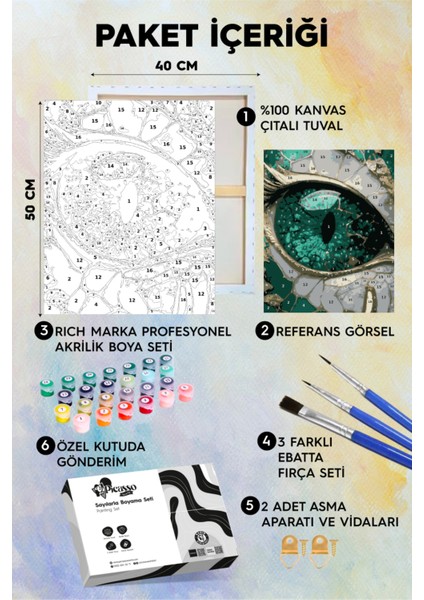 Zümrüt Göz Sayılarla Boyama Seti fiyatları