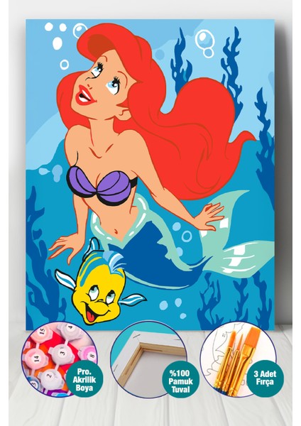 Minik Deniz Kızı Sayılarla Boyama Seti