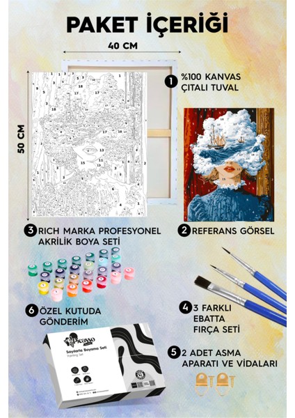 Kafamda Fırtınalar Sayılarla Boyama Seti fiyatları