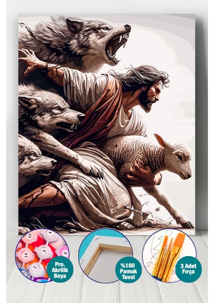 Mesihin Merhameti Sayılarla Boyama Seti