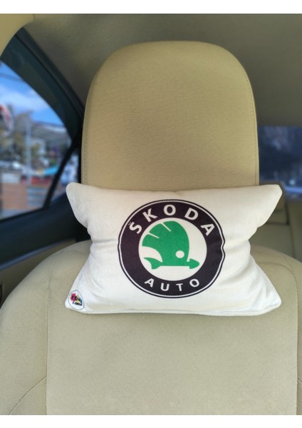 Skoda Logo Baskılı Tüm Modellere Uyumlu Araç Boyun Yastığı, Baby Face Kumaş fiyatları