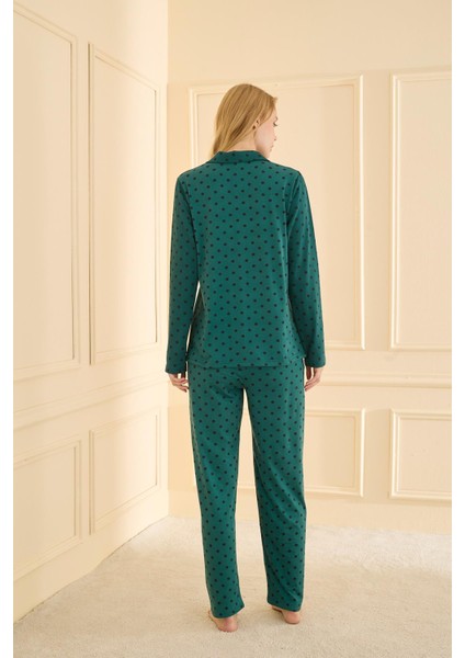 Kadın Sandy Genç Önden Düğmeli Pijama Takımı | Yeşil 19103-561 modelleri
