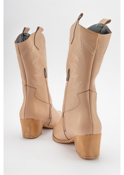 Kaydırmaz Yıldız Desenli Çizme Nude Cilt fırsatları