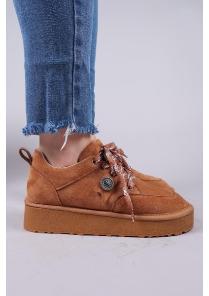 ELANDRA Tokalı Süet Sneaker TABA fırsatları