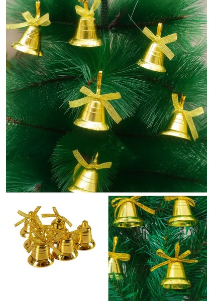 biton 12 adet mini çan yılbaşı çam ağacı süsü 3 cm sarı kurdeleli gold yılbaşı çam ağacı süsü fiyatları