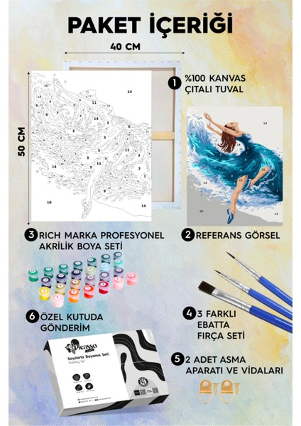 Dalgalarla Dans Sayılarla Boyama Seti fiyatları