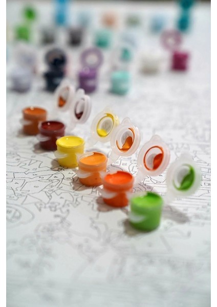 Bordo Mavi Aşkımız Sayılarla Boyama Seti modelleri