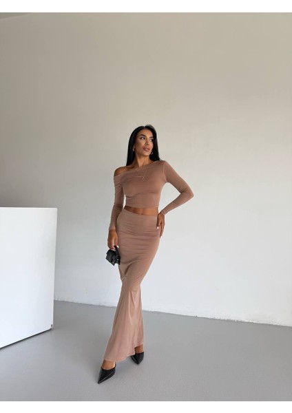 Sandy Kumaş Dar-Slim Kalıp Etek-Bluz Ikili Takım indirimleri