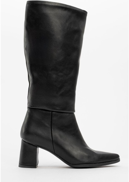 Topuklu Kadın Çizme Siyah Cilt fiyatları