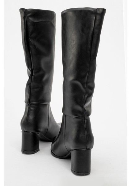 Topuklu Kadın Çizme Siyah Cilt fırsatları