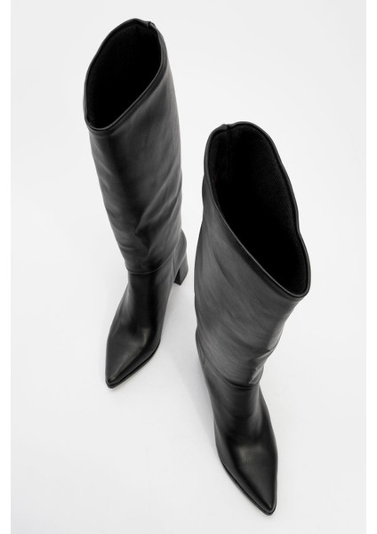 Topuklu Kadın Çizme Siyah Cilt indirimleri