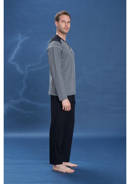 Erkek Penye Süprem Genç Önü Patlı Pijama Takımı | Antrasit 2130 fiyatları