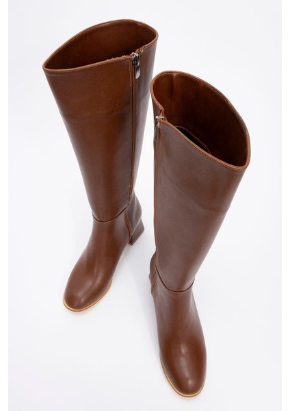 Ökçeli Kadın Çizme Kahve Cilt indirimleri