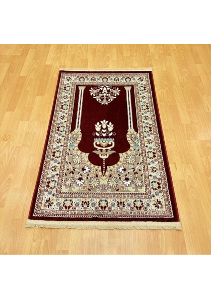 Geleneksel Motifli Yünlü Seccade Bordo modelleri