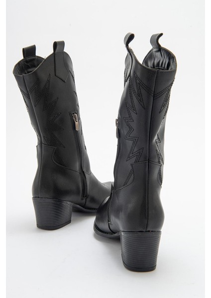 Kaydırmaz Yıldız Desenli Çizme Siyah Cilt fırsatları