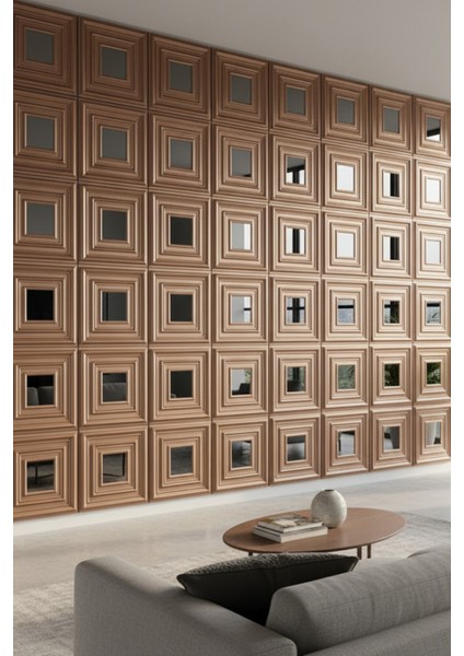 Bronz 45X45 cm Dekoratif Duvar Paneli – 6’lı Set fiyatları