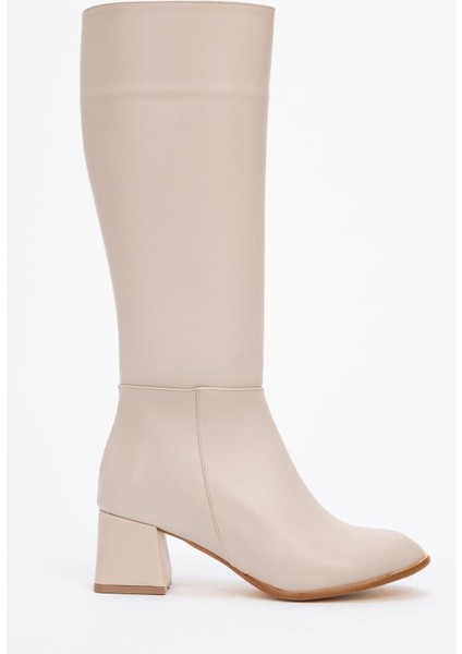 Ökçeli Kadın Çizme Bej Cilt fiyatları