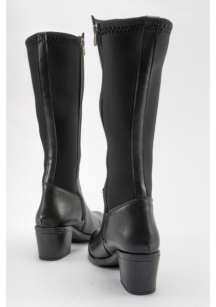 Kaydırmaz Kadın Ökçeli Çizme Siyah Cilt fırsatları