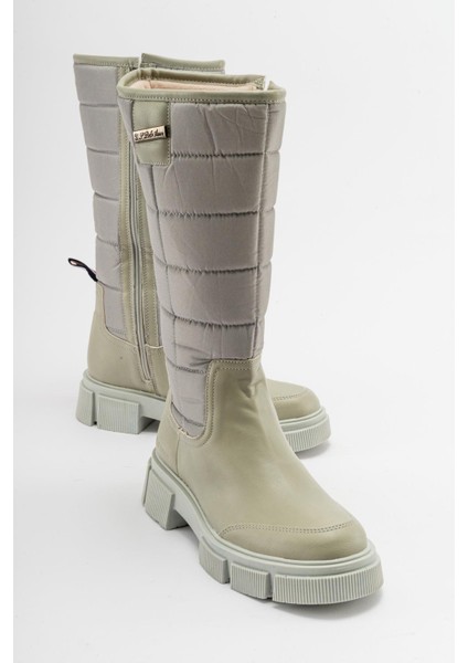 Kaydırmaz Taban Kadın Çizme YEŞİL