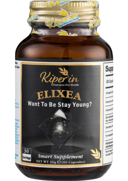 Elixia ‘longevity' | Yaşlanma Karşıtı | Resveratrol, Glutatyon, Koenzim Q10, Nmn, Nadh, Pqq