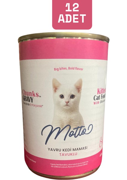 Tavuk Etli Gravy Yavru Kedi Konserve Mama 400 Gr.