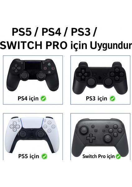 8’li Oyun Kolu Analog Silikon Koruyucu Beyaz – Ps5 / Ps4 / Xbox / Switch Pro Uyumlu fırsatları