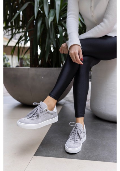 Seventy Kadin Gri Gercek Deri Süet Sneaker