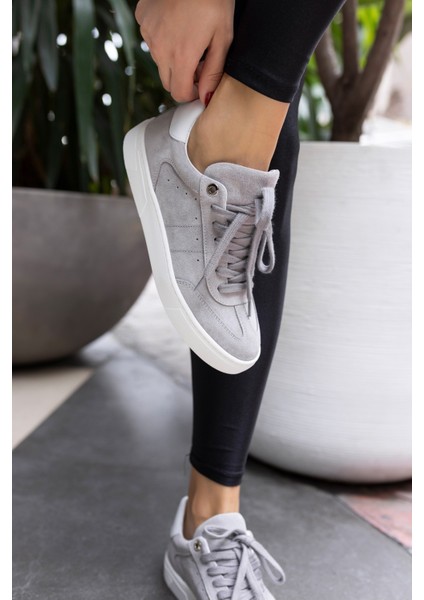 Seventy Kadin Gri Gercek Deri Süet Sneaker modelleri