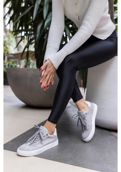 Seventy Kadin Gri Gercek Deri Süet Sneaker