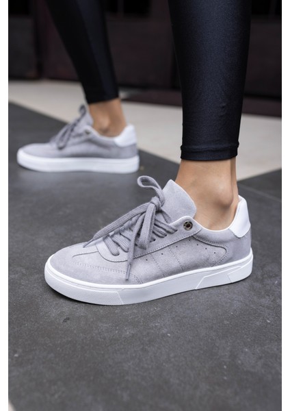 Seventy Kadin Gri Gercek Deri Süet Sneaker