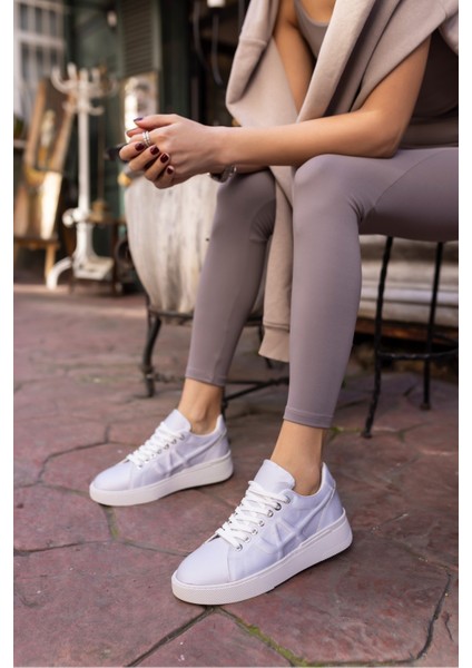 Jacib Kadın Gumus Saten Sneaker