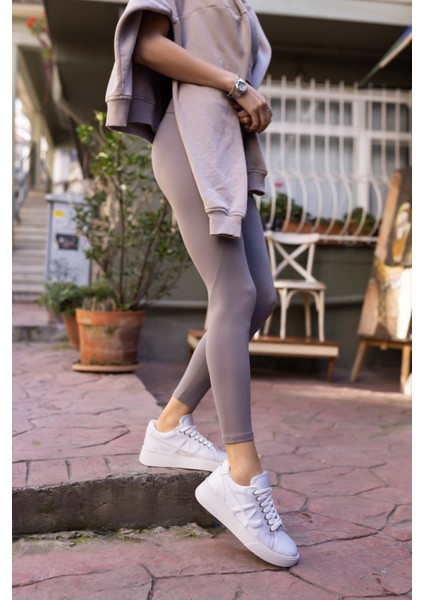 Jacib Kadın Gumus Saten Sneaker