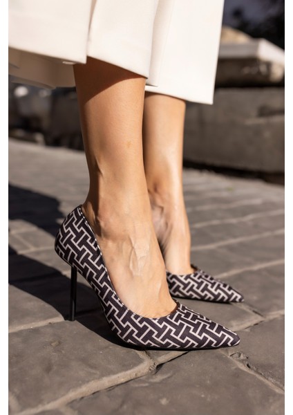 Brice Kadin Siyah Desenli Stiletto indirimleri