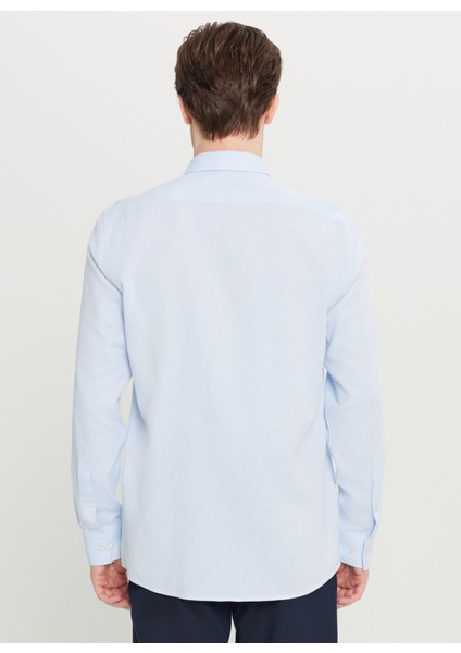 Tailored Fit Klasik Yaka Açık Mavi Erkek Gömlek ACE020261603_AMV indirimleri