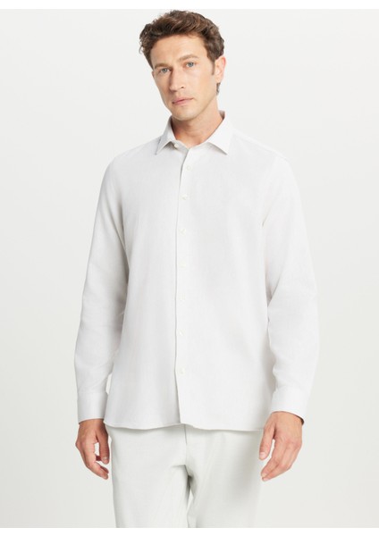 Tailored Fit Klasik Yaka Taş Erkek Gömlek ACE020261603_TAS modelleri